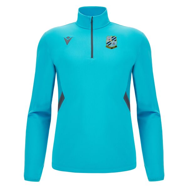 Rumney RFC - PIAVE 1/4 zip top (Neon Blue) Kids