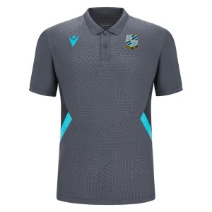 Rumney RFC – RAP polo (Anthracite/Neon Blue)