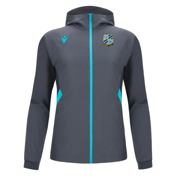 Rumney RFC - TIAMAT microfiber full zip hoody (Anthracite/Neon Blue) Kids