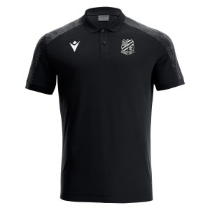 Rumney RFC – ROCK polo (Black) [White Badge]