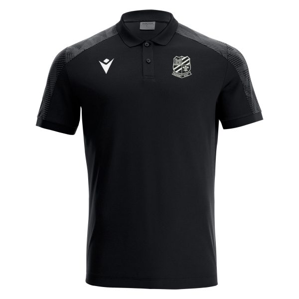 Rumney RFC - ROCK polo (Black) [White Badge]